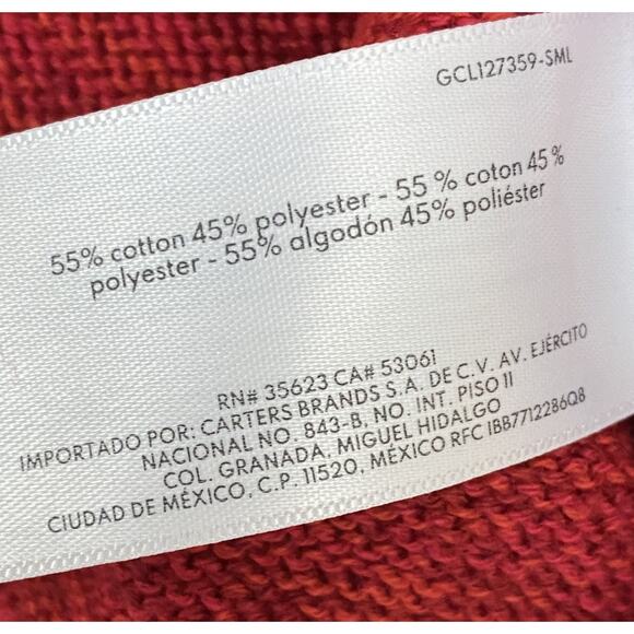 Carter's Baby Boys Fair Isle Sweater & Corduroy Pants Set Red Brown Holiday NWT - Picture 6 of 7